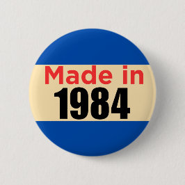 vierzigjähriges Button aus dem Jahre 1984