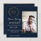 Vierzigste Feier Einladung (Vorne/Hinten)