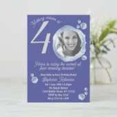 Vierzigste Wasserblasen Geburtstagsparty Einladung (Stehend Vorderseite)