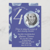 Vierzigste Wasserblasen Geburtstagsparty Einladung (Vorne/Hinten)