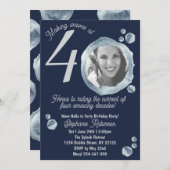 Vierzigste Wasserblasen Geburtstagsparty Einladung (Vorne/Hinten)