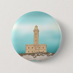 Vieste Lighthouse Italien Button
