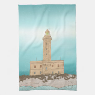 Vieste Lighthouse Italien Geschirrtuch