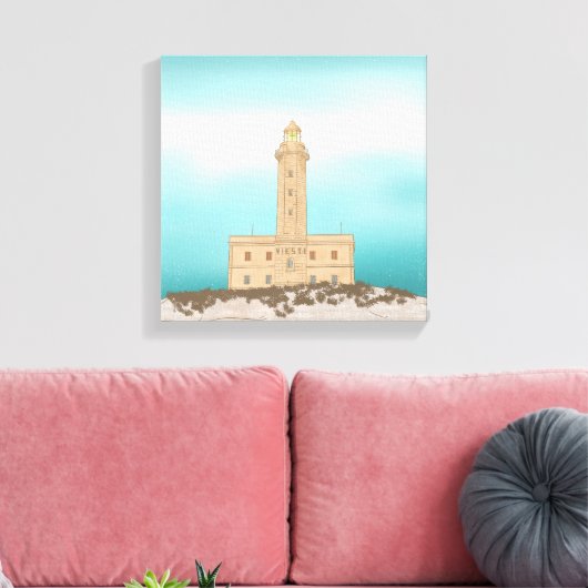 Vieste Lighthouse Italien Leinwanddruck (Insitu (Wohnzimmer))