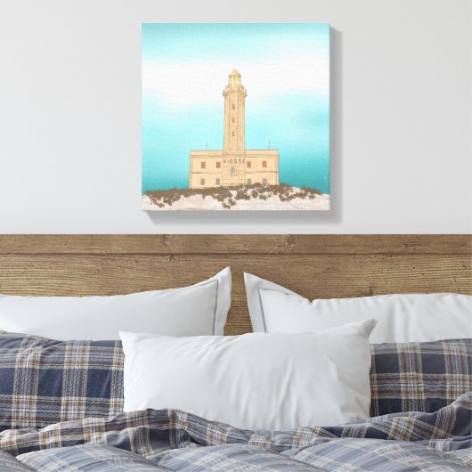 Vieste Lighthouse Italien Leinwanddruck (Insitu (Schlafzimmer))