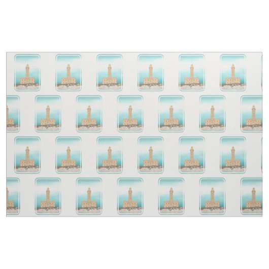 Vieste Lighthouse Italien Stoff (Fat Quarter (45,7 x 55,9 cm))
