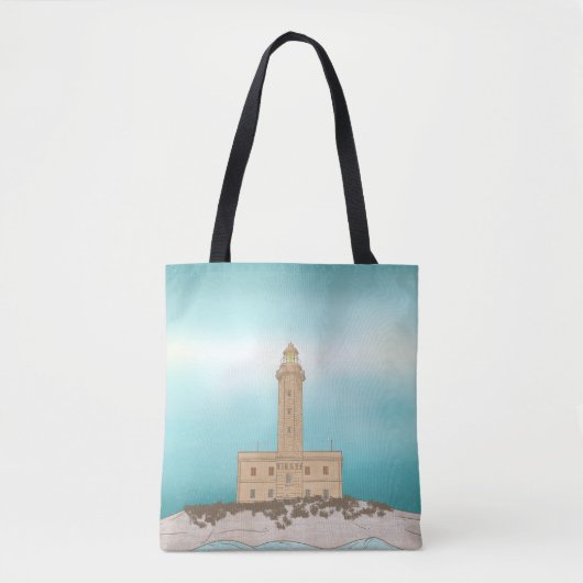 Vieste Lighthouse Italien Tasche (Vorderseite)