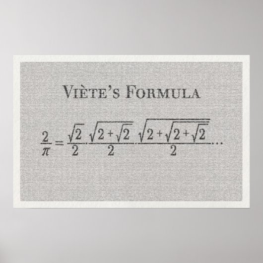 Viètes Pi Formel - Math Poster (Vorne)