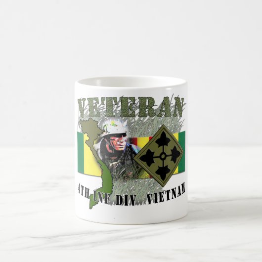 Vietnam-4th Inf Div. (kein CIB) Kaffeetasse (Mittel)