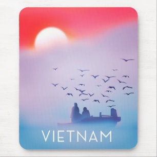 Vietnam Abendsonne Urlaubs Poster Mousepad