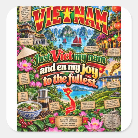 Vietnam Aufkleber (Vorderseite)