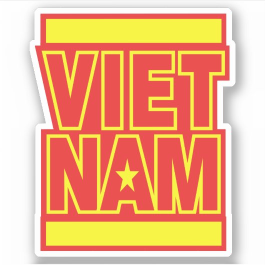 VIETNAM AUFKLEBER (Vorderseite)
