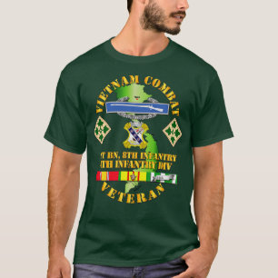 Vietnam Combat Infantry Veteran W 1. Bn 8. Inf 4 T-Shirt