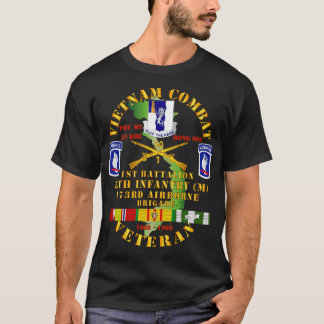 Vietnam Combat Veteran W1 Bn 50th Inf 173rd Bde T-Shirt