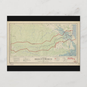 Vietnam Demarcation Line & Demilitarized Zone 1957 Postkarte