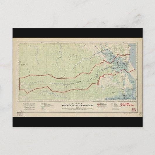 Vietnam Demarcation Line & Demilitarized Zone 1957 Postkarte (Vorderseite)