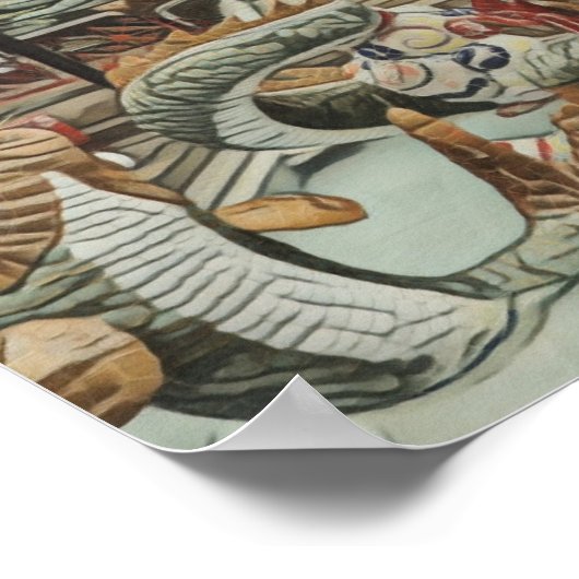 Vietnam Dragon Tempel, individualisierbares Datum Poster (Ecke)