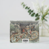 Vietnam Dragon Tempel, individualisierbares Datum Postkarte (Stehend Vorderseite)