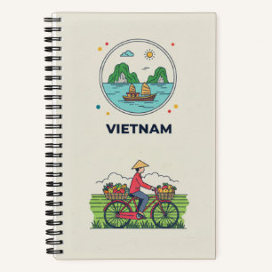 Vietnam-Erbe & Ha Long Bay Fotoarchiv Notizblock