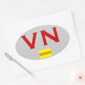 VIETNAM* Euro-Style-Autoaufkleber Ovaler Aufkleber (Umschlag)