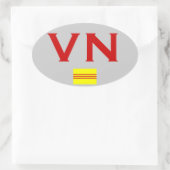 VIETNAM* Euro-Style-Autoaufkleber Ovaler Aufkleber (Tasche)