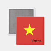 Vietnam Fahne & Vietnamesisch Urlaub, Reise/Sport Magnet (Vorderseite/Rückseite)