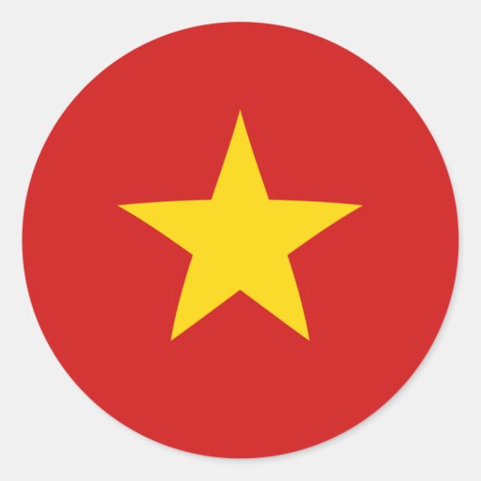 Vietnam Fisheye Flag Sticker (Vorderseite)