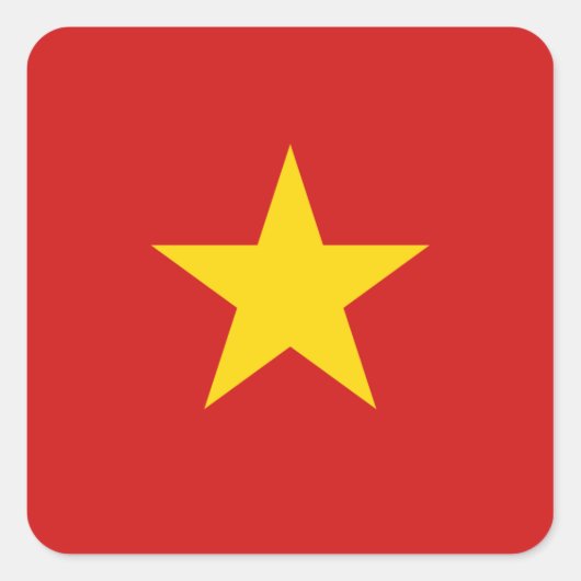 Vietnam-Flag-Aufkleber Quadratischer Aufkleber (Vorderseite)