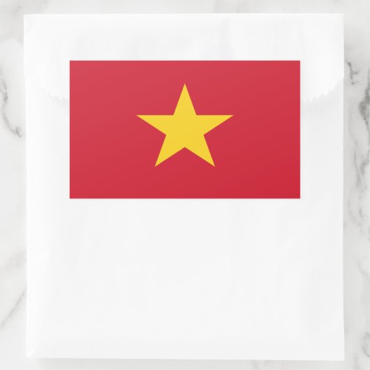 Vietnam-Flag-Aufkleber Rechteckiger Aufkleber (Tasche)