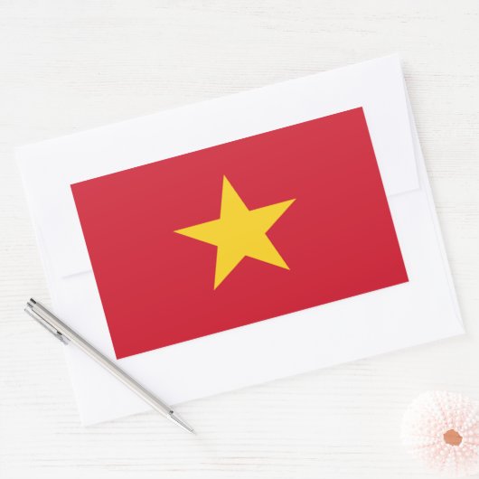 Vietnam-Flag-Aufkleber Rechteckiger Aufkleber (Umschlag)