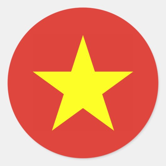 Vietnam-Flag-Aufkleber Runder Aufkleber (Vorderseite)
