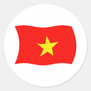 Vietnam-Flag-Aufkleber Runder Aufkleber