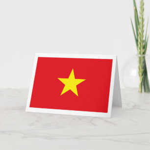 Vietnam Flag Greeting Card Karte