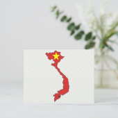 Vietnam - Flag-Karte Postkarte (Stehend Vorderseite)