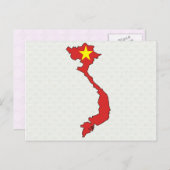 Vietnam - Flag-Karte Postkarte (Vorne/Hinten)