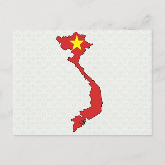 Vietnam - Flag-Karte Postkarte (Vorderseite)