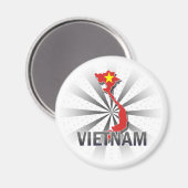 Vietnam Flag Map 2.0 Magnet (Vorderseite/Rückseite)