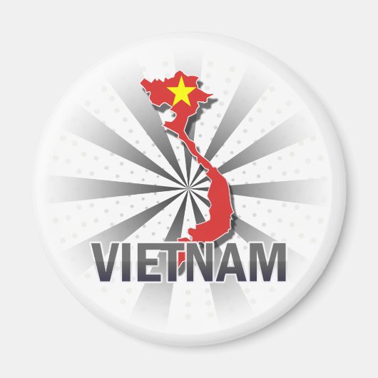 Vietnam Flag Map 2.0 Magnet (Vorne)