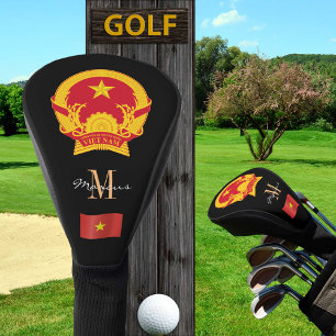 Vietnam & Flag Mit Monogramm Golf Clubs Covers Headcover