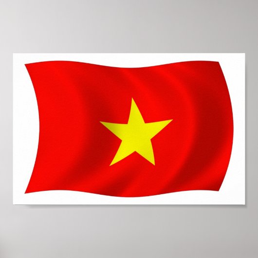 Vietnam Flag Poster Print (Vorne)