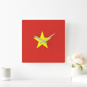 Vietnam flag quadratische wanduhr (Zuhause)