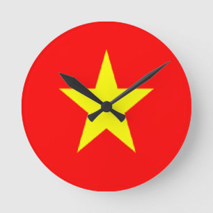vietnam flag runde wanduhr
