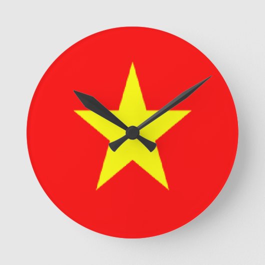 vietnam flag runde wanduhr (Vorderseite)