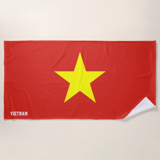 Vietnam Flag Splendid Patriotic Strandtuch (Vorderseite)