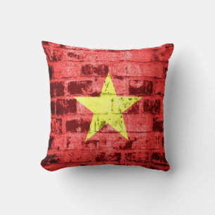 Vietnam Flag Vintage Kissen