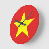 Vietnam Flag Wall Clock Runde Wanduhr (Winkel)
