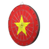 Vietnam Flag Yellow Star Dartboard Dartscheibe (Vorderseite rechts)