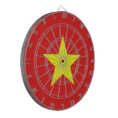 Vietnam Flag Yellow Star Dartboard Dartscheibe (Vorderseite Links)