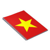 Vietnam Flag Yellow Star Notizblock (Rechte Seite)