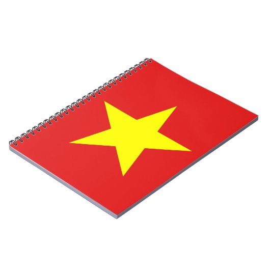 Vietnam Flag Yellow Star Notizblock (Linke Seite)